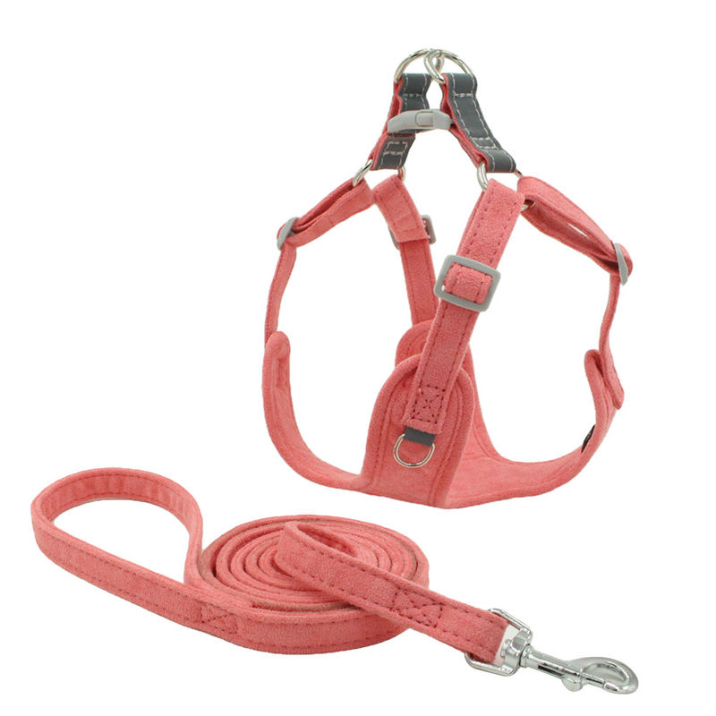 Suède de Weerspiegelende Hond en van Leibandkit traction suit dog leash Uitrusting van het de Leiband Vastgestelde Vest van de Uitrustings Explosiebestendige Hond