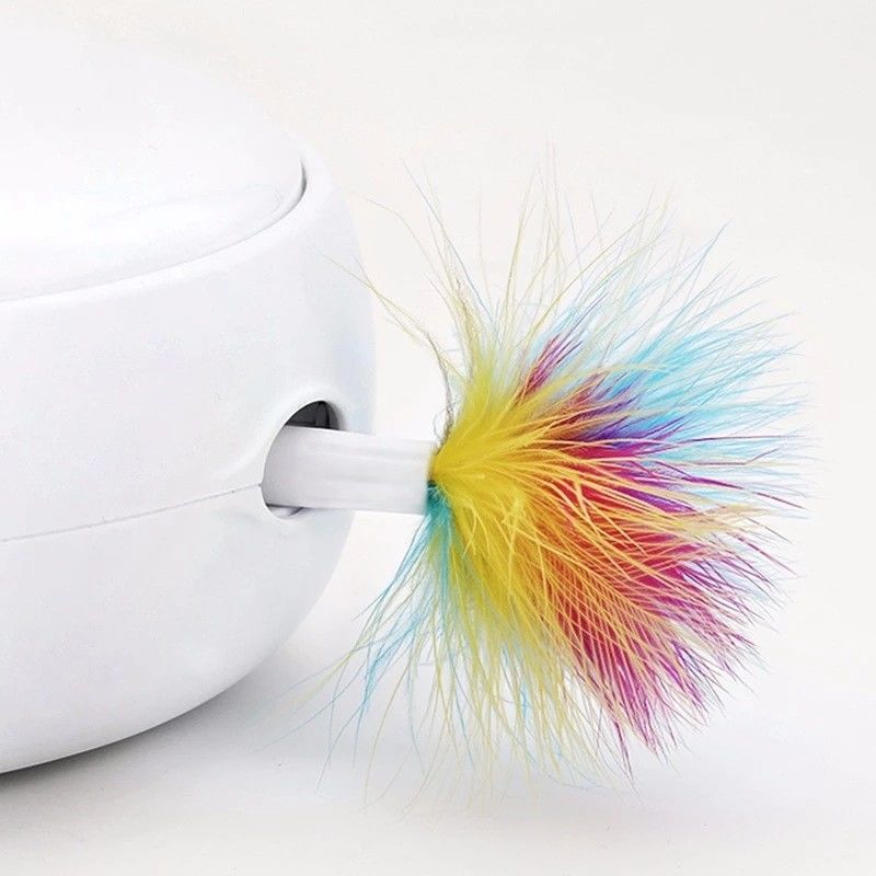 Elektrische Intelligente Omwenteling Automatische Cat Toy Feather Cat Toy