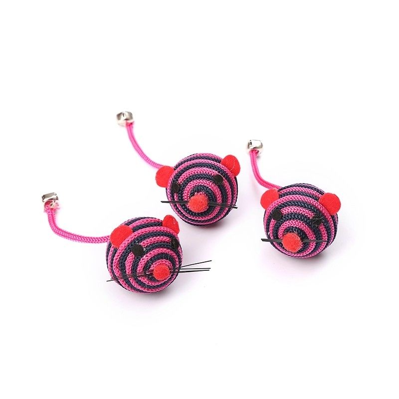 De nylon Klok Cat Pet Toys With van de Koordkabel een Muizenvangst Cat Mouse Toy