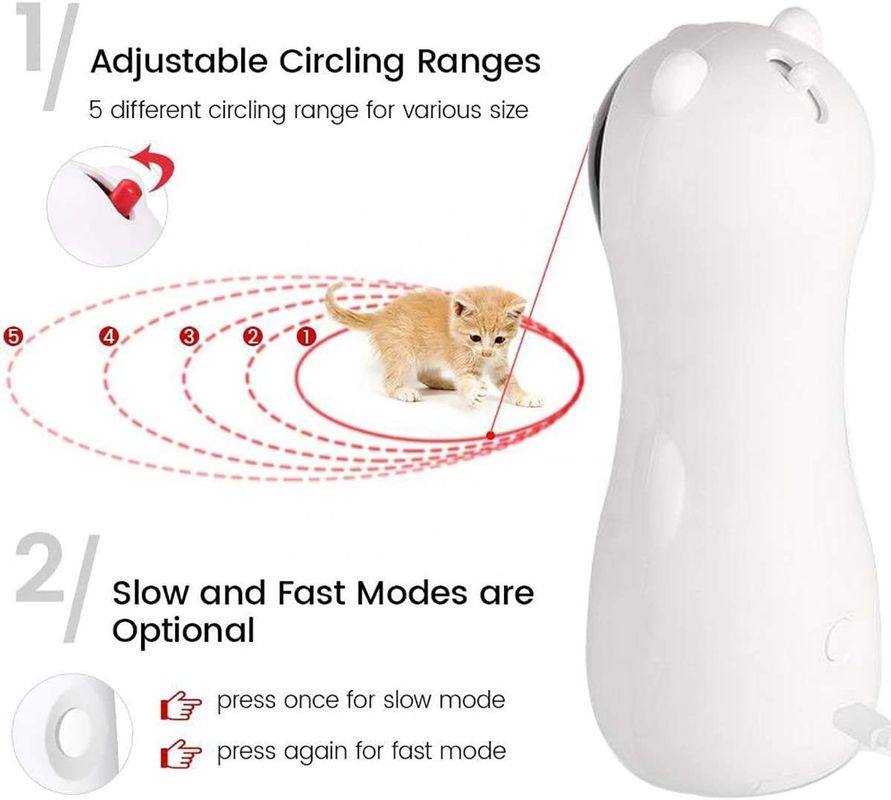 Interactieve Automatische Cat Laser Toy For Kitten USB die Geautomatiseerde Laserpointer Cat Toy laden