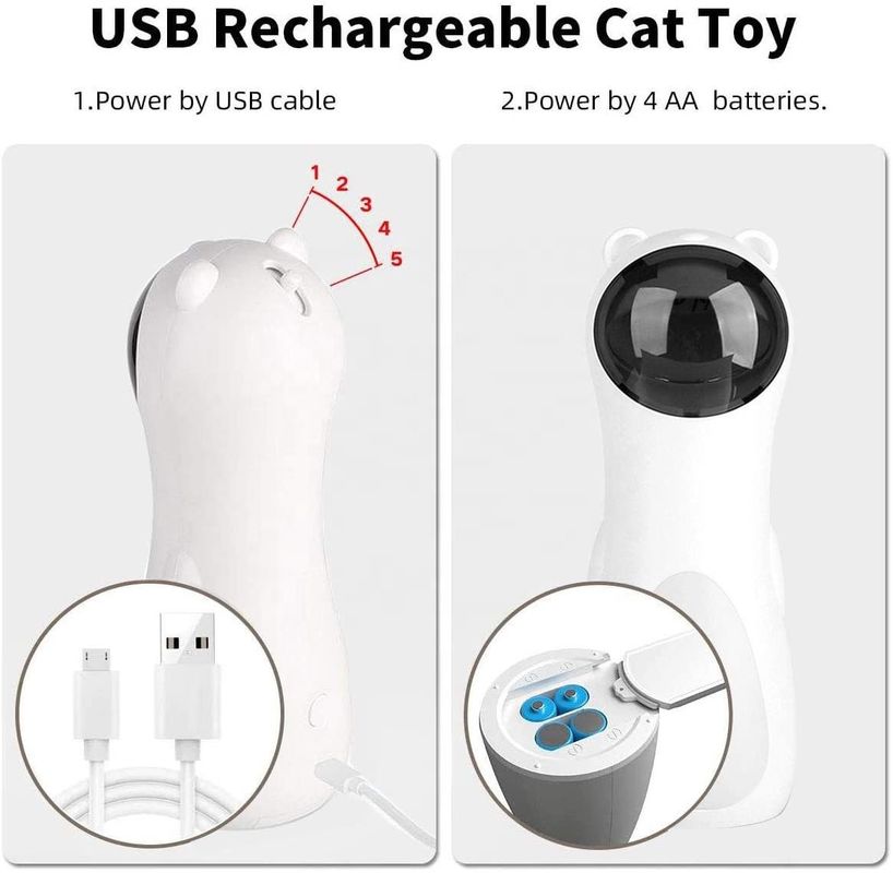 Interactieve Automatische Cat Laser Toy For Kitten USB die Geautomatiseerde Laserpointer Cat Toy laden