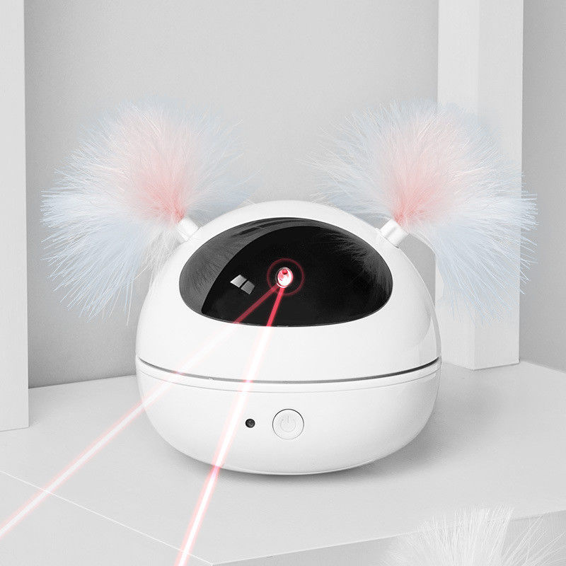 Automatisch Cat Laser Toys Interactive Kitten-Stuk speelgoed voor Binnenkatten Willekeurige Roterende Slimme On/Off Robotachtige Elektronische Cat Feat