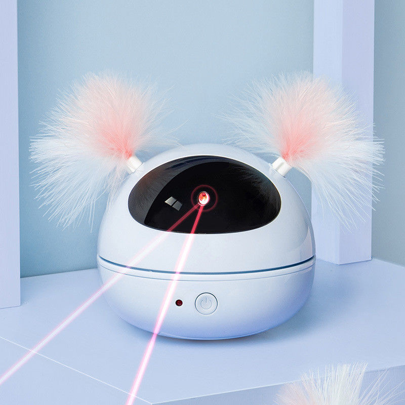 Automatisch Cat Laser Toys Interactive Kitten-Stuk speelgoed voor Binnenkatten Willekeurige Roterende Slimme On/Off Robotachtige Elektronische Cat Feat