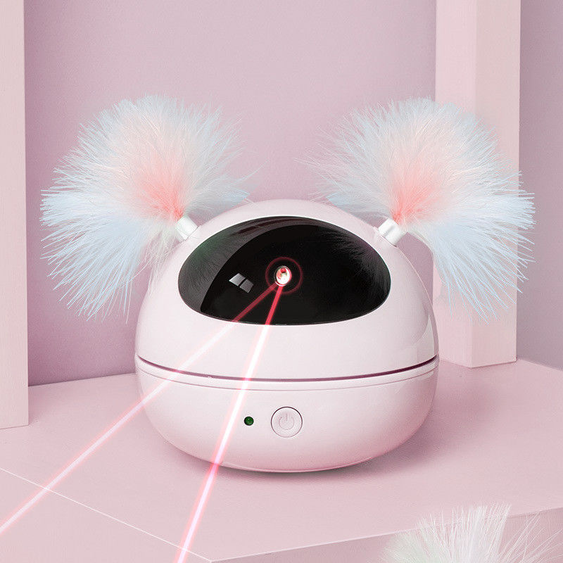 Automatisch Cat Laser Toys Interactive Kitten-Stuk speelgoed voor Binnenkatten Willekeurige Roterende Slimme On/Off Robotachtige Elektronische Cat Feat