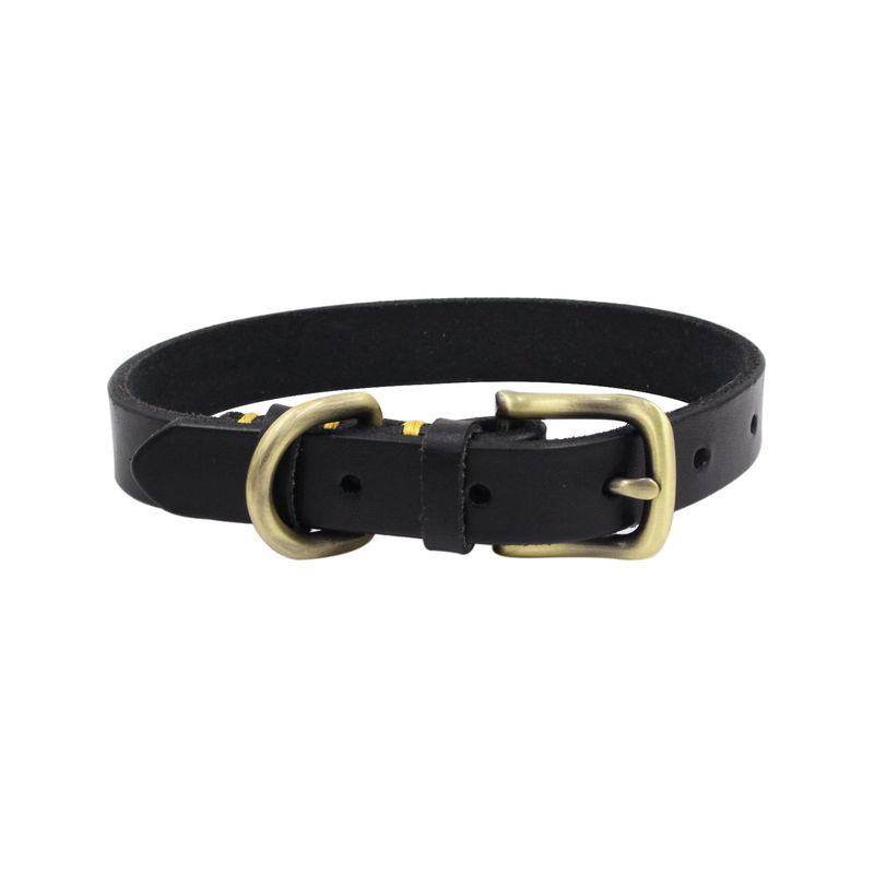 De met de hand gemaakte Stikkende Hond van de het Koperhardware van de Opleidingskraag van de de Laagzweep Eerste Halsband van het de Kraagleer