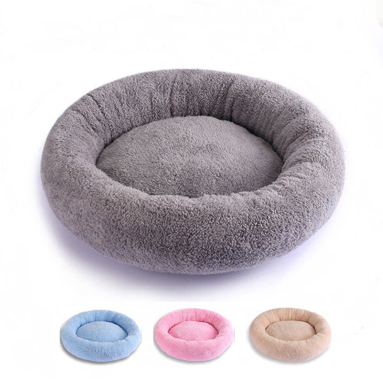 Van de de Doughnuthond van de luxepluche de Zachte Ronde van het het Bed Wasbare Kussen Bank 560g voor Kat