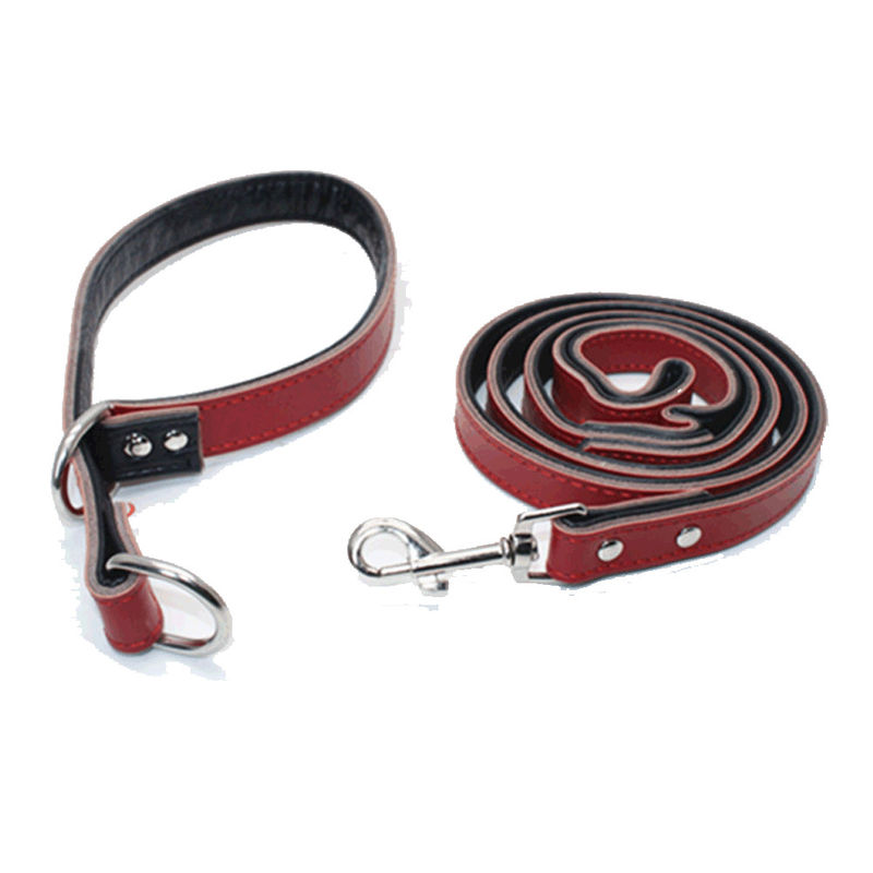 De Populaire Halsband van het douanepuppy en Keten van de de Hondvernauwing van het Leiband de Vastgestelde Regelbare Echte Leer P