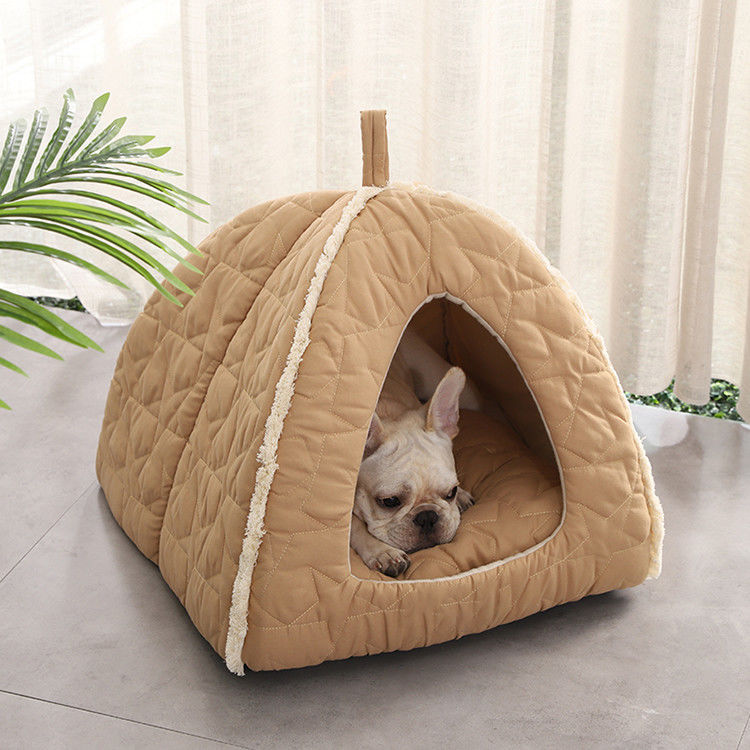 De Tent van het pluchehuisdier met van de de Misstapbodem van Ritssluitings de Afneembare Mat Dog Bed With Non Iglo Cat House Kennel
