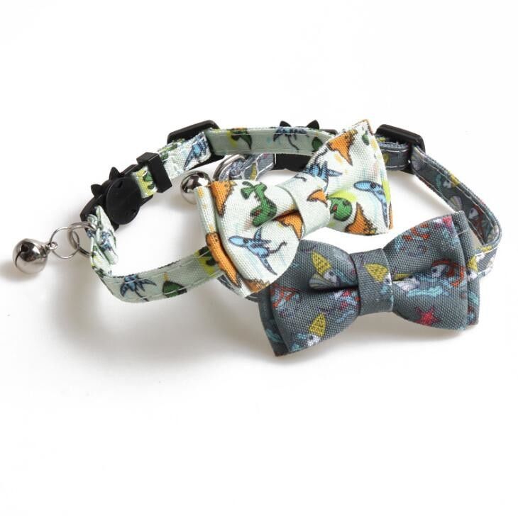 Regelbaar Huisdier Cat Collar Breakaway met Leuke Vlinderdas en Klok voor Pot en Sommige Puppy