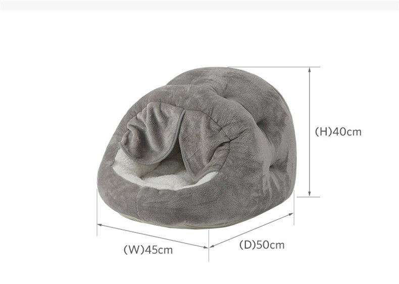 De gevoelde van het het Huisdierenbed van het Hondbed van de Luxecat cave plush yurt door Kennel van het het Gordijn Comfortabele Halfingesloten Huisdier