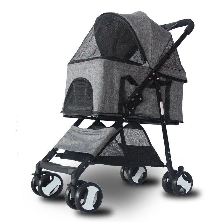 Luxe die Openlucht Afneembaar de Wandelwagen600d Linnen 36KG vouwen van de Huisdierendrager
