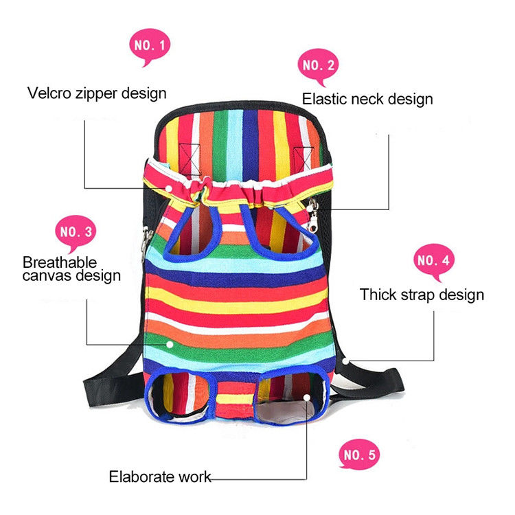 De benen overhandigt uit Vrij Regelbaar Front Dog Carrier Backpack Travel voor Klein Middelgroot Puppy