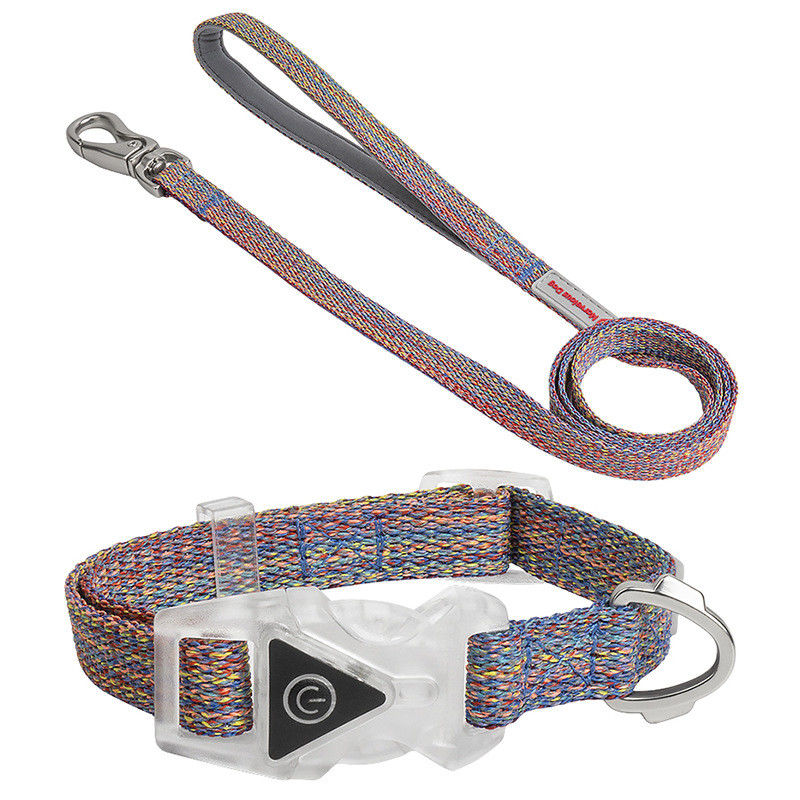 De geleide van de de Kragenleiband van het Hondhuisdier van de de Kabelhond Vastgestelde Regelbare Decoratieve Nylon Leiband van de de Leiband Weerspiegelende Hond
