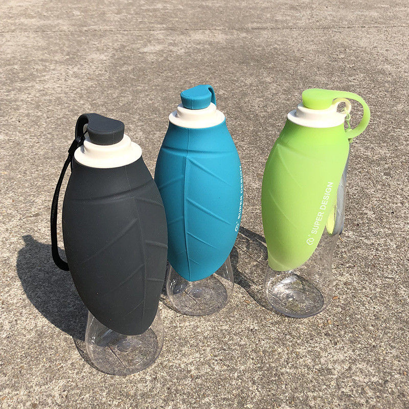 Van het de Flessen Draagbare Huisdier van het hond Openluchtwater van de de Hondenreis van de het Waterautomaat de Voedercontainer met Silicone Vouwbare het Drinken Kop