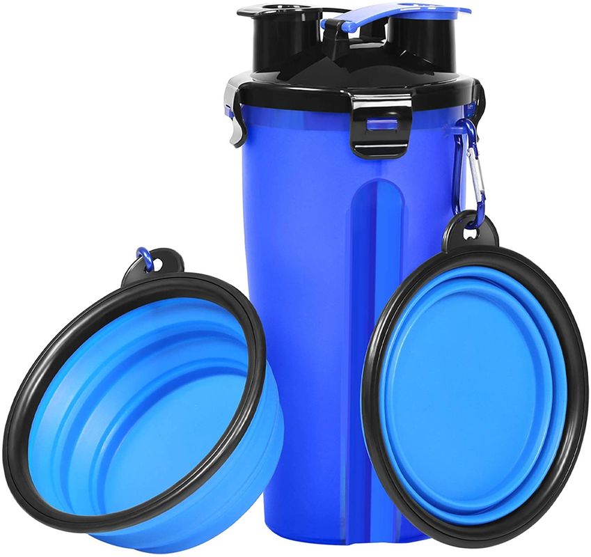 350ml hondwater en Voedselfles Hallupets met Opvouwbare Draagbare Kommen