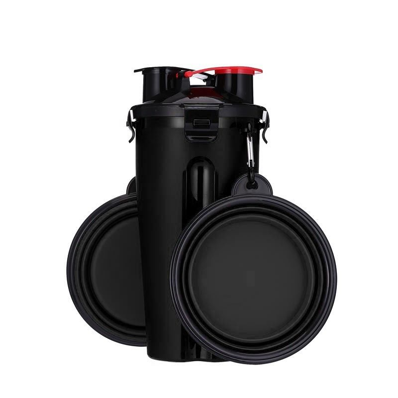 Draagbare Waterfles 2 in 1 voor Honden het Openlucht Lopen met Opvouwbare Kom
