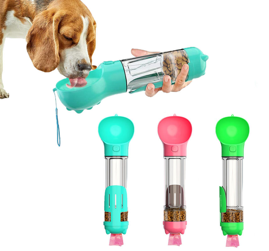 Van de het Waterfles van de Hallupets Draagbaar Hond het Lekbewijs 4 in 1 voor het Drinken van en het Eten van Combo-Kop