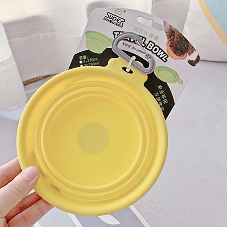 De Hondkom van het reis100% Zuivere Silicone Vouwbaar voor Reizen Kennels wandelen &amp; het Kamperen Honden die Kommen voeden