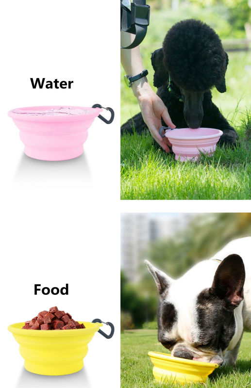 Openlucht het Waterkom van de Siliconereis voor de Kom van Hondencat dog food and water