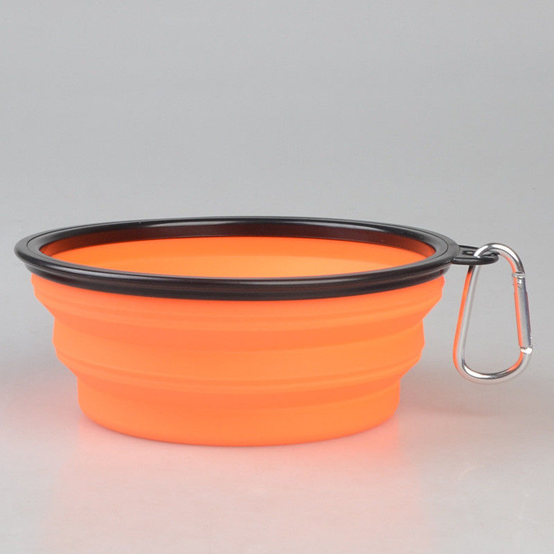 16oz draagbare Vouwbare het Voedsel voor huisdierenschotels van de Hondkom met Carabiner voor de Reizende het Lopen Kom van de Huisdierenhond