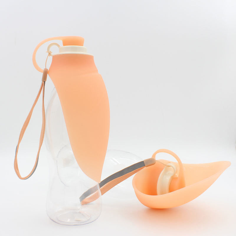 Vouwbaar van de het Siliconehond van de Bladvorm 580ML van de het Waterfles het Lekbewijs