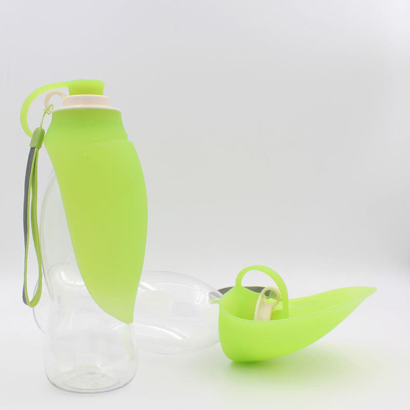 Van het de Hondwater van het Hallupetssilicone van het de Flessenlek Bewijs Draagbare 2 in 1 Hondfles