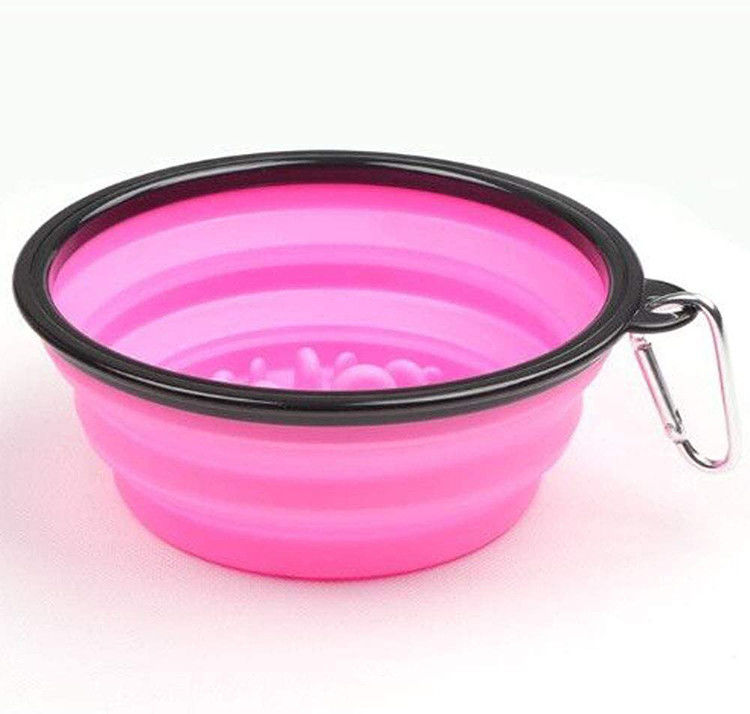Interactieve Langzame Vouwbare de Hond Opvouwbare Kom 13*9*5.5cm van de Voederveiligheid