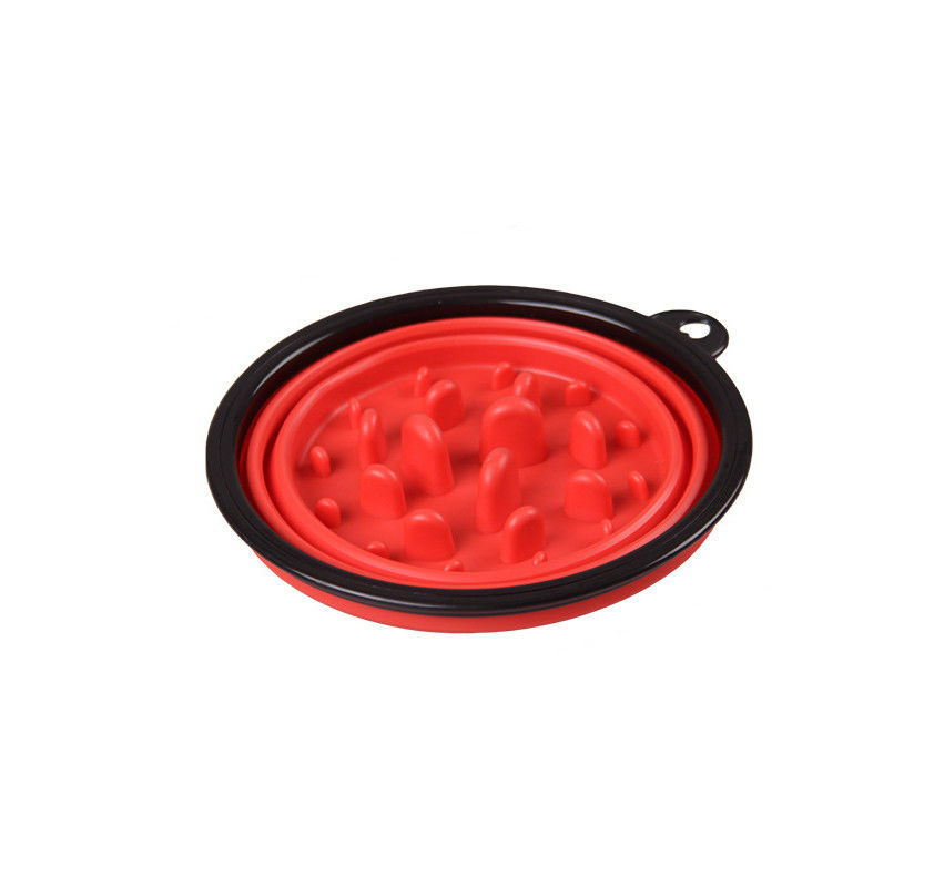 Interactieve Langzame Vouwbare de Hond Opvouwbare Kom 13*9*5.5cm van de Voederveiligheid
