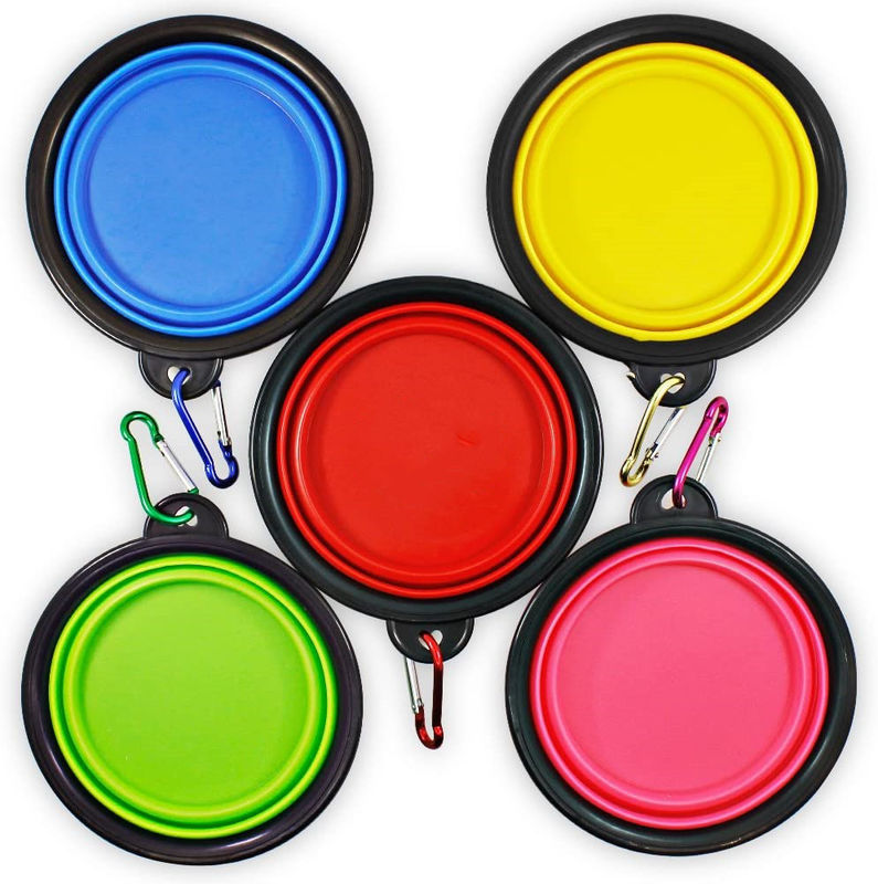 Opvouwbare Stevige Reishond het Voeden Levering Vouwbare Huisdierentoebehoren Carabiner