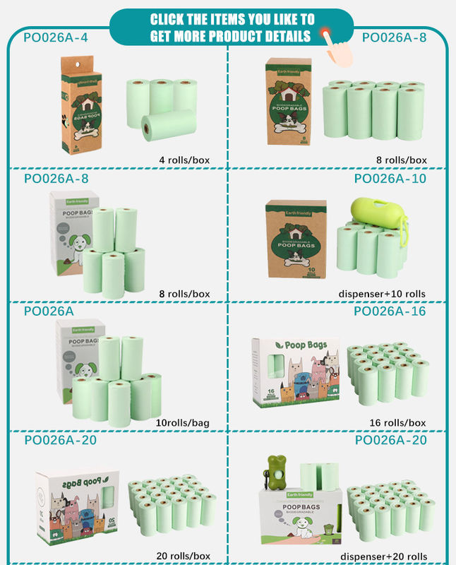 Biologisch afbreekbare Cat Dog Poop Bag Dispenser 100%