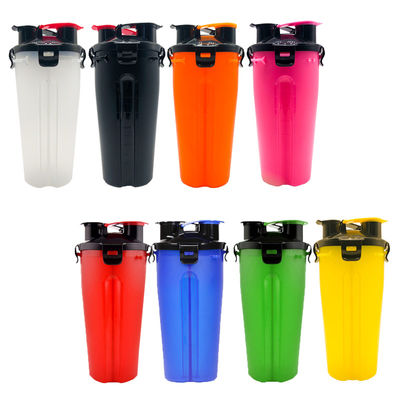 Draagbare 350ml-van het het Watervoedsel van de Huisdierenhond de Flessen Opvouwbare Kommen Carabiners